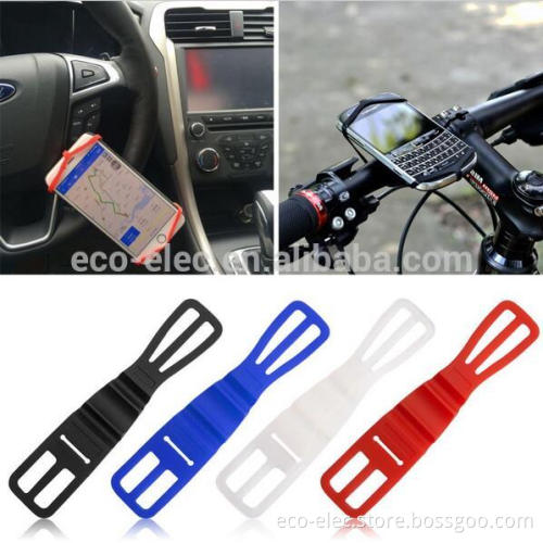 Universal Flexible Portable Silicone Elastic Bicycle Motorcycle Bike Car Handlebar Mount Holder for Mobile Phone for iPhone